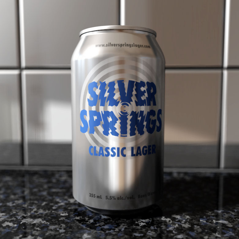 silver-springs-can-780x780px-v2 Can of Silver Springs Classic Lager beer showing label design