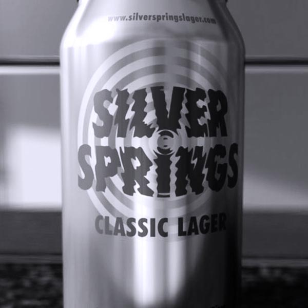 Can of beer showing sophisticated branding design